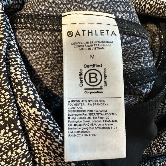 NWT Athleta Delancey Skyline Textured Tight size Medium (black/white) - Picture 9 of 13